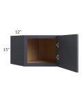 Vienna Indigo 24x15 Diagonal Corner Wall Cabinet