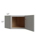 Salem Light Grey 24x15 Diagonal Corner Wall Cabinet