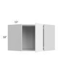 Milan White Gloss 24x18 Diagonal Corner Wall Cabinet