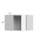 Milan White Matte 24x18 Diagonal Corner Wall Cabinet