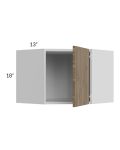 Milan Pecan 24x18 Diagonal Corner Wall Cabinet