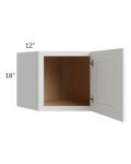 Charlotte White 24x18 Wall Diagonal Corner Cabinet