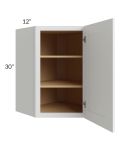 Stratton White Shaker 24x30 Wall Diagonal Corner Cabinet