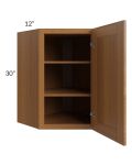 Artisan Walnut Shaker 24x30 Wall Diagonal Corner Cabinet