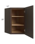 Tuscan Kona Brown 24x30 Diagonal Corner Wall Cabinet