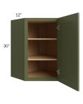 Midtown Hunter Green Shaker 24x30 Diagonal Corner Wall Cabinet