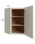 Asheville Cloud Shaker 24x30 Diagonal Corner Wall Cabinet