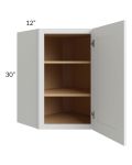 Asheville White Shaker 24x30 Diagonal Corner Wall Cabinet