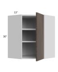 Milan Cafe 24x30 Diagonal Corner Wall Cabinet