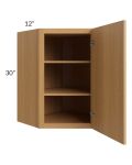 Portland Sand 24x30 Wall Diagonal Corner Cabinet 