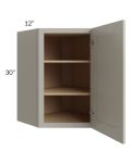 Stratton Light Grey Shaker 24x30 Wall Diagonal Corner Cabinet