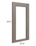 Natural Grey Shaker 24x30 Wall Diagonal Corner Glass Door Only with Glass Included