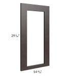 Brazilian Shaker 24x30 Wall Diagonal Corner Glass Door Only with Glass Included