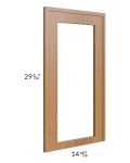Portland Walnut 24x30 Wall Diagonal Corner Glass Door Only with Glass Included 