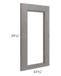 Providence Slate Grey 24x30 Wall Diagonal Corner Glass Door Only with Glass Included