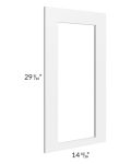 Alpine White Shaker 24x30 Wall Diagonal Corner Glass Door Only with Glass Included