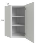 Aspen White Shaker 24x36 Wall Diagonal Corner Cabinet