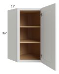 Brighton White Shaker 24x36 Wall Diagonal Corner Cabinet