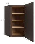 Tuscan Kona Brown 24x36 Diagonal Corner Wall Cabinet