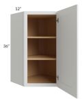 Asheville White Shaker 24x36 Diagonal Corner Wall Cabinet