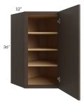 Vienna Kona Brown 24x36 Diagonal Corner Wall Cabinet