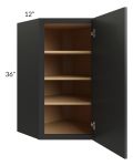 Vienna Black 24x36 Diagonal Corner Wall Cabinet