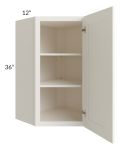 Signature Vanilla Glaze 24x36 Wall Diagonal Corner Cabinet