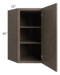 Providence Natural Grey 24x36 Wall Diagonal Corner Cabinet