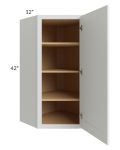 Stratus White 24x42 Diagonal Corner Wall Cabinet