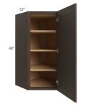 Tuscan Kona Brown 24x42 Diagonal Corner Wall Cabinet