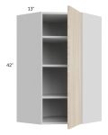 Milan Natural 24x42 Diagonal Corner Wall Cabinet