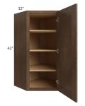 Gramercy Coffee 24x42 Diagonal Corner Wall Cabinet