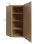 Township Rift Oak 24x42 Diagonal Corner Wall Cabinet