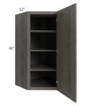 Providence Slate Grey 24x42 Wall Diagonal Corner Cabinet
