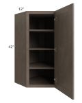 Providence Natural Grey 24x42 Wall Diagonal Corner Cabinet