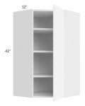 Venetian White Matte 24x42 Wall Diagonal Corner Cabinet