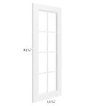 Signature Vanilla 24x42 Wall Diagonal Corner Mullion Glass Door Only with Glass Included