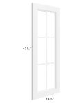 Signature Vanilla 24x42 Wall Diagonal Corner Mullion Glass Door Only with Glass Included