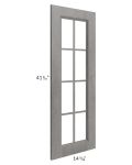 Providence Slate Grey 24x42 Wall Diagonal Corner Mullion Glass Door Only with Glass Included