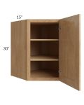 Midtown Timber Shaker 27x30 Diagonal Corner Wall Cabinet