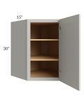 Salem Light Grey 27x30 Diagonal Corner Wall Cabinet