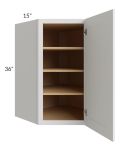 Midtown Cloud Shaker 27x36 Diagonal Corner Wall Cabinet