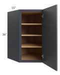 Vienna Indigo 27x36 Diagonal Corner Wall Cabinet