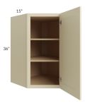 Casselton Ivory 27x36 Wall Diagonal Corner Cabinet