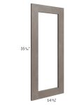 Natural Grey Shaker 27x36x15 Wall Diagonal Corner Glass Door Only with Glass Included