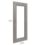 Providence Slate Grey 27x36x15 Wall Diagonal Corner Glass Door Only with Glass Included