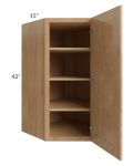 Midtown Timber Shaker 27x42 Diagonal Corner Wall Cabinet