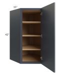 Vienna Indigo 27x42 Diagonal Corner Wall Cabinet