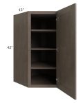 Providence Natural Grey 27x42x15 Wall Diagonal Corner Cabinet