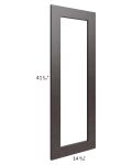 Brazilian Shaker 27x42x15 Wall Diagonal Corner Glass Door Only with Glass Included